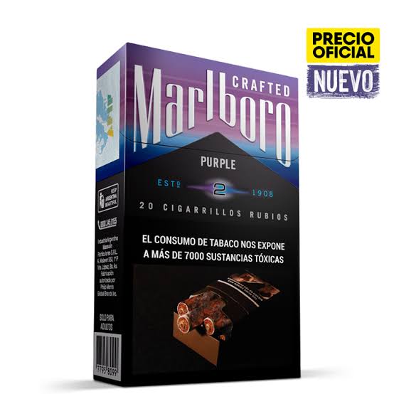 CIGARRILLOS MARLBORO CRAFTED  BOX 20 PURPLE